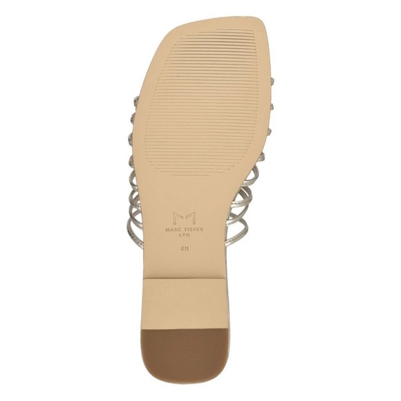 🆕 NEW Women's Marc Fisher Ltd Marcio Slide Sandal, Size 6 and 7 Metallic - Picture 4 of 7